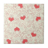 かわいいハートの背景 タイル (正面)