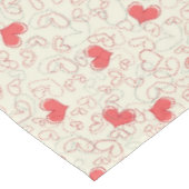 かわいいハートの背景 テーブルクロス (アングル)