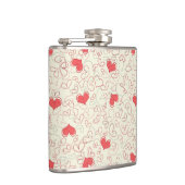 かわいいハートの背景 フラスク (右)