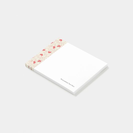 かわいいハートの背景 ポストイット (アングル)