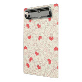 かわいいハートの背景 ミニクリップボード (アングル2)