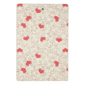 かわいいハートの背景 ミニクリップボード (裏面)