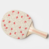 かわいいハートの背景 卓球ラケット (横)