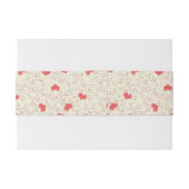 かわいいハートの背景 招待状ベリーバンド (裏面例)