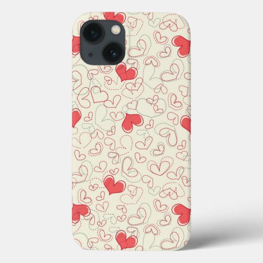 かわいいハートの背景 Case-Mate iPhoneケース (裏面)