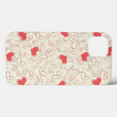 かわいいハートの背景 Case-Mate iPhoneケース (裏面 (横))