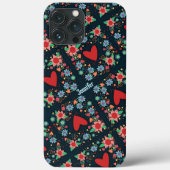 かわいいハートの花ガーリーおもしろいカスタムインスピレーション Case-Mate iPhoneケース (裏面)