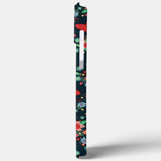 かわいいハートの花ガーリーおもしろいカスタムインスピレーション Case-Mate iPhoneケース (裏面 / 左)