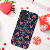 かわいいハートの花ガーリーおもしろい Case-Mate iPhoneケース