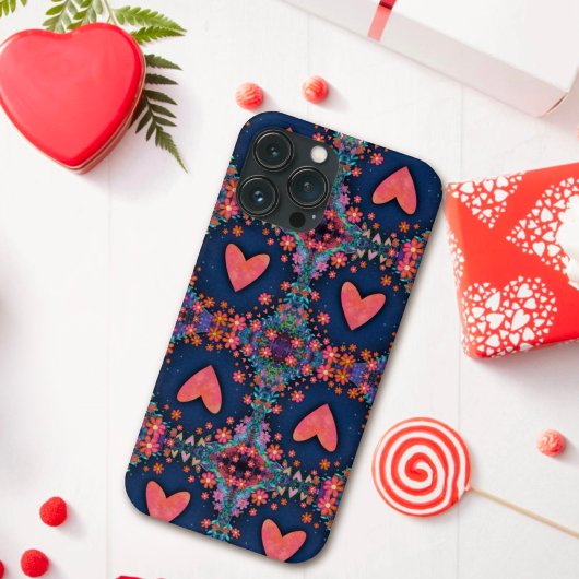 かわいいハートの花ガーリーおもしろい Case-Mate iPhoneケース