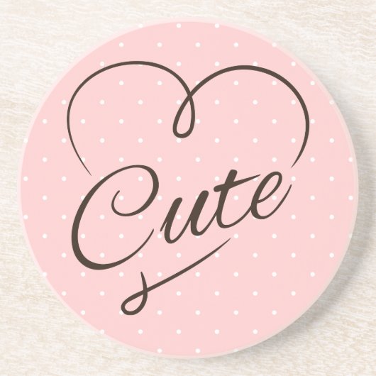 かわいいハートの落書き コースター (正面)