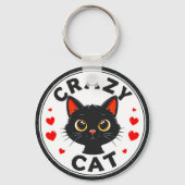 かわいいハートの黒猫 キーホルダー (裏面)