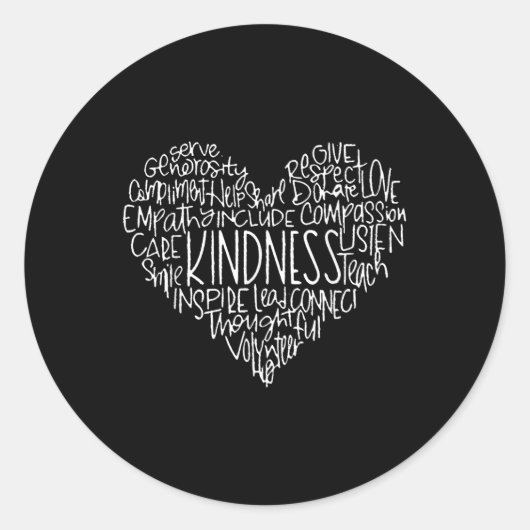 かわいいハートやさしさ ラウンドシール (正面)