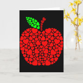 かわいいハートアップルレッド メンズ レディース 面白いバレンタインGIF カード (黄色い花)