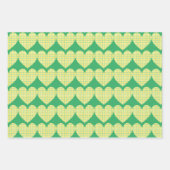 かわいいハートアートレトロスタイルラブ ラッピングペーパーシート (正面)