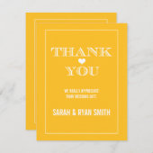 かわいいハートイエ結婚ローのサンキューカード サンキューカード (正面/裏面)