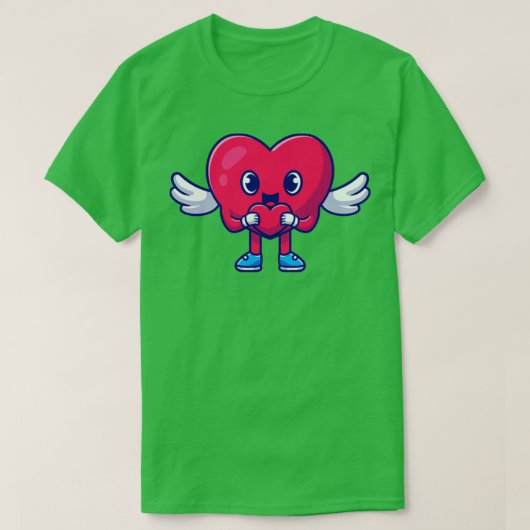 かわいいハートエンジェル愛のサインcartoon1 tシャツ (デザイン正面)