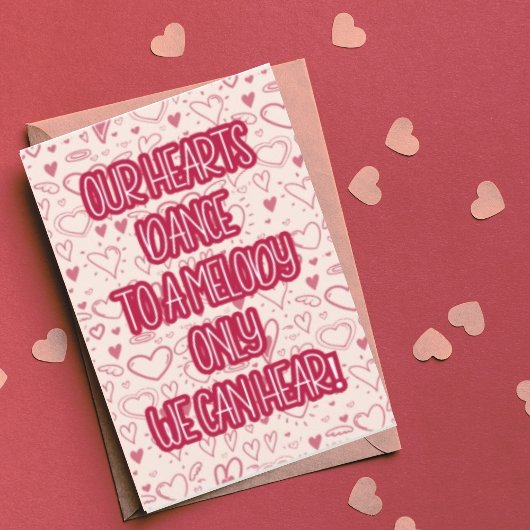 かわいいハートカップル愛バレンタインデー シーズンカード