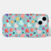 かわいいハートカラフルパターン Case-Mate iPhoneケース (裏面 (横))