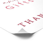 かわいいハートガーリー赤ちゃんシャワーカードとギフトサイン フォトプリント (角)