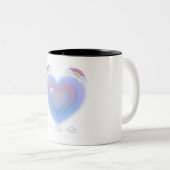かわいいハートコーヒーマグ ツートーンマグカップ (正面右)