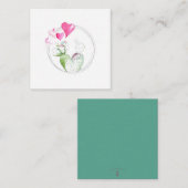 かわいいハートサボテン植物ノートカード ノートカード (正面/裏面)