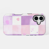 かわいいハートジンガム電話ケース iPhone 16ケース (裏面横)