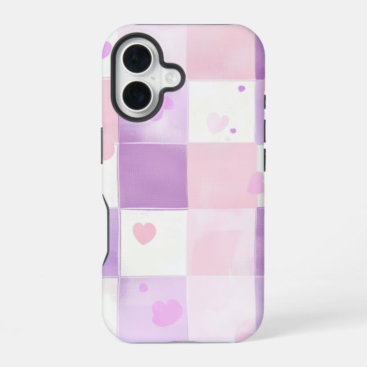 かわいいハートジンガム電話ケース iPhone 16ケース (裏面)