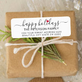 かわいいハートスクリプトハッピーホリデー差出人住所 ラベル