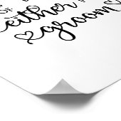 かわいいハートスクリプト座席のゲイを選択結婚 ポスター (角)