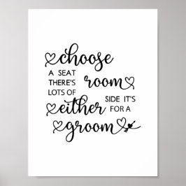 かわいいハートスクリプト座席のゲイを選択結婚 ポスター