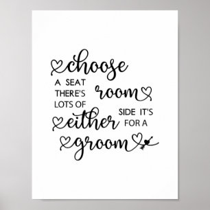 かわいいハートスクリプト座席のゲイを選択結婚 ポスター
