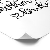 かわいいハートスクリプト座席レズ結婚ビアンのポーを選択 ポスター (角)