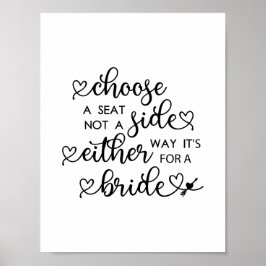 かわいいハートスクリプト座席レズ結婚ビアンのポーを選択 ポスター