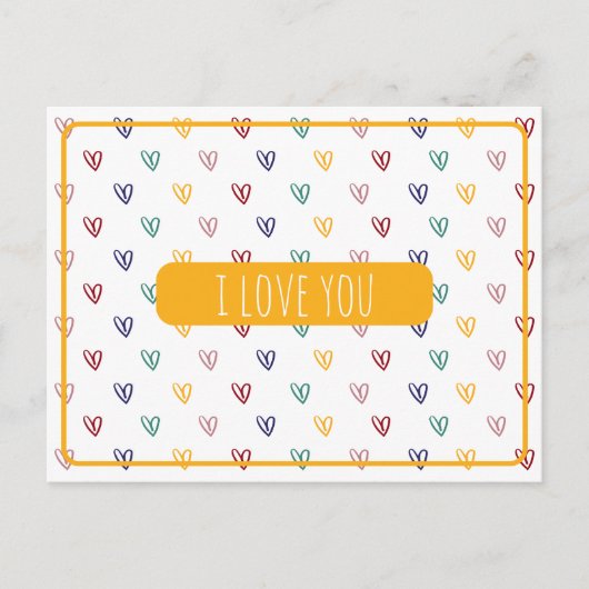 かわいいハートスタイル2 ポストカード (正面)