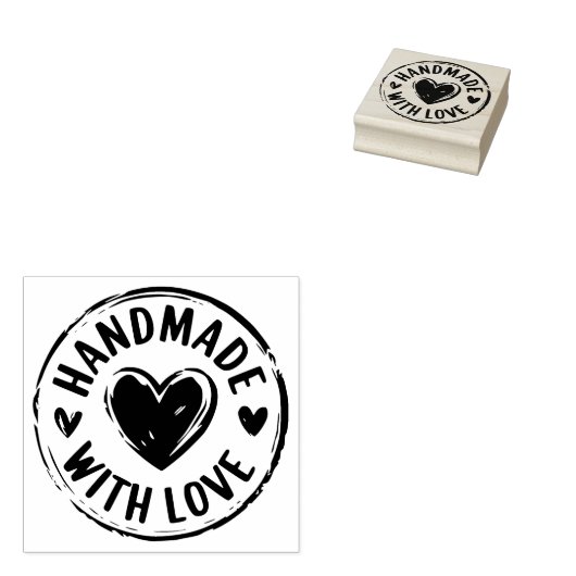 かわいいハートスタンプで手作り ラバースタンプ (押印)