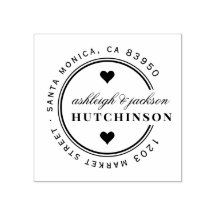 かわいいハートス結婚ラウンド差出人住所