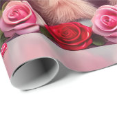 かわいいハートズハイランドカウバレンタイン ラッピングペーパー (ロールコーナー)