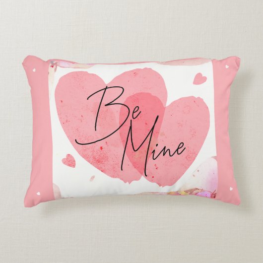 かわいいハートズビーマインバレンタインデー アクセントクッション (正面)