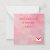 かわいいハートデイバレンタインデーのカード ノートカード (裏面)