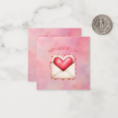 かわいいハートデイバレンタインデーのカード ノートカード (正面/裏面インサイチュ)