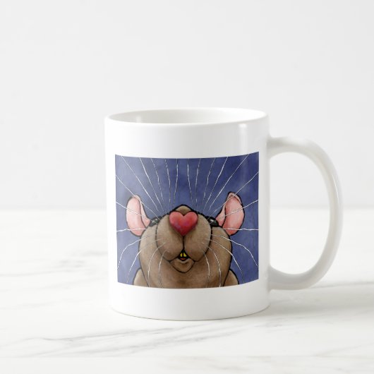 かわいいハートネズミのマグカップ コーヒーマグカップ (右)