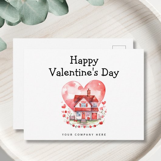 かわいいハートハウスバレンタインデー実在エテート シーズンポストカード