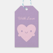 かわいいハートハグ ギフトタグ (正面)