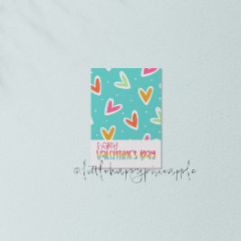 かわいいハートハッピーバレンタインデーカード 招待状