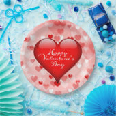 かわいいハートハッピーバレンタインパーティー ペーパープレート (パーティー)