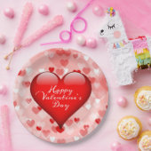 かわいいハートハッピーバレンタインパーティー ペーパープレート (パーティー)