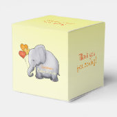 かわいいハートバルーン象ニュートラル赤ちゃんシャワー フェイバーボックス (裏面サイド)