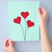 かわいいハートバルーン チラシ (手)