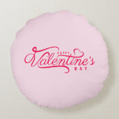 かわいいハートバルーンTEDDY BEARバレンタインデー ラウンドクッション (裏面)